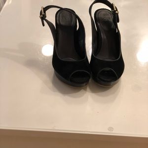 Ugg black platform sandals